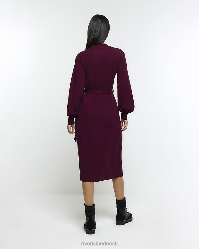 kehakate punane naised River Island vööga dressipluus midi kleit 44TLL636