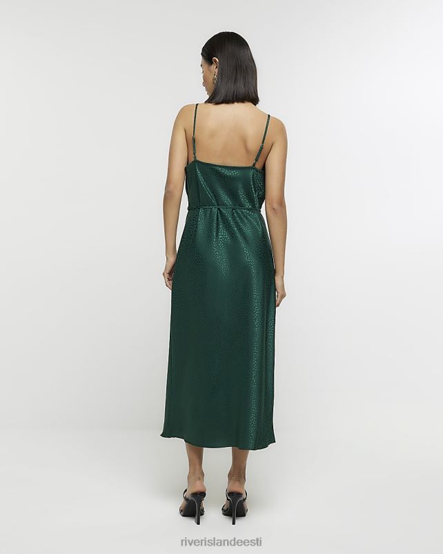 kehakate roheline naised River Island kaelusega midikleit 44TLL781