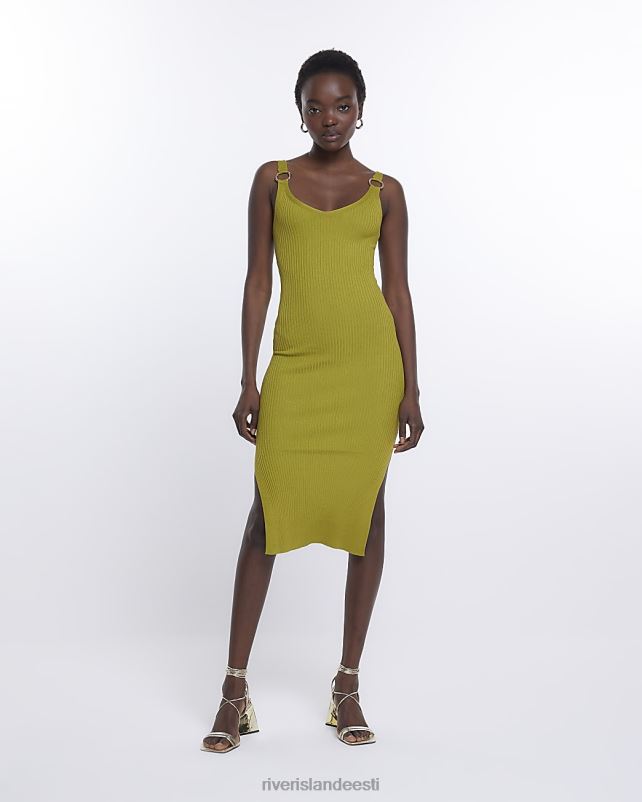 kehakate roheline naised River Island midi bodycon kleit 44TLL1748