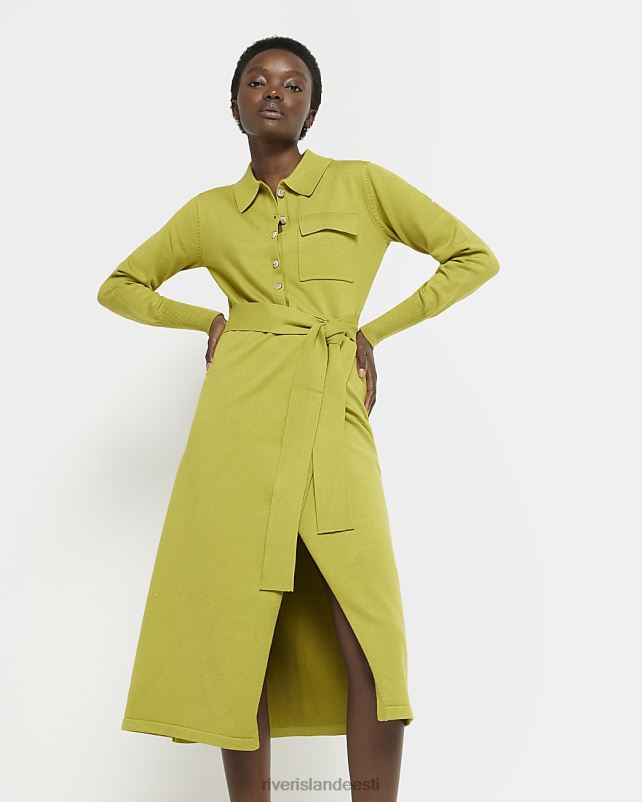 kehakate roheline naised River Island pikkade varrukatega midisärkkleit 44TLL2010