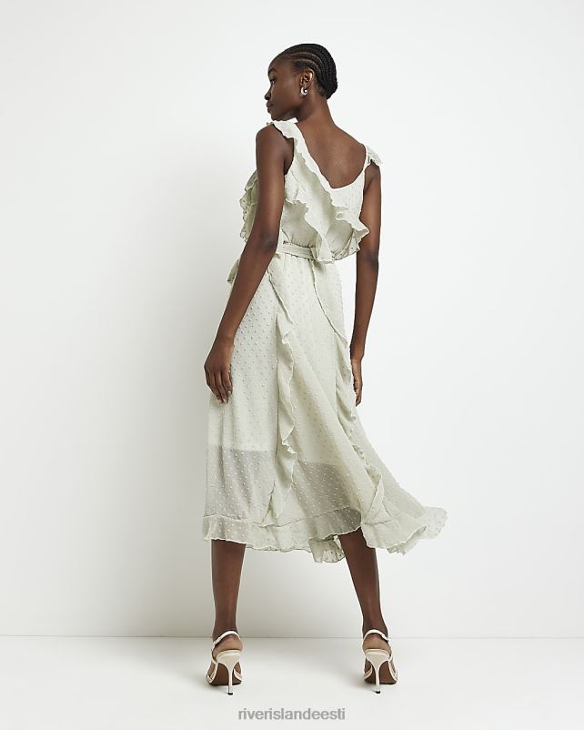 kehakate roheline naised River Island vöökohal sats lipsuga midikleit 44TLL2017