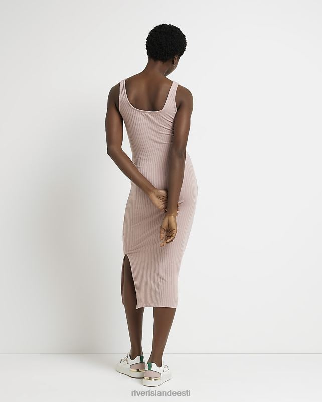 kehakate roosa naised River Island bodycon midi kleit 44TLL2186