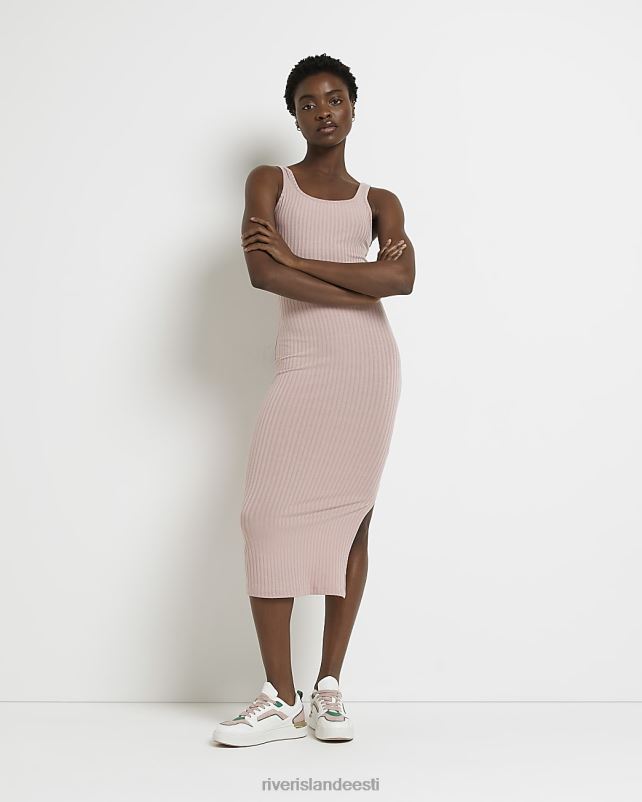 kehakate roosa naised River Island bodycon midi kleit 44TLL2186