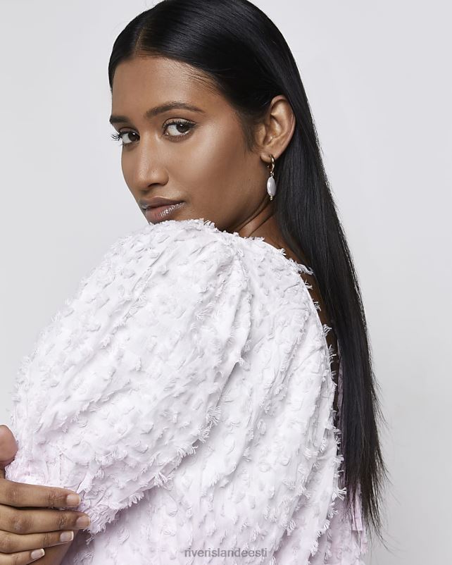 kehakate roosa naised River Island ombre tekstuuriga smock midi kleit 44TLL1702