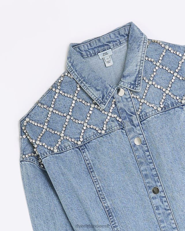 kehakate sinine naised River Island denimkaunistusega midisärkkleit 44TLL4310