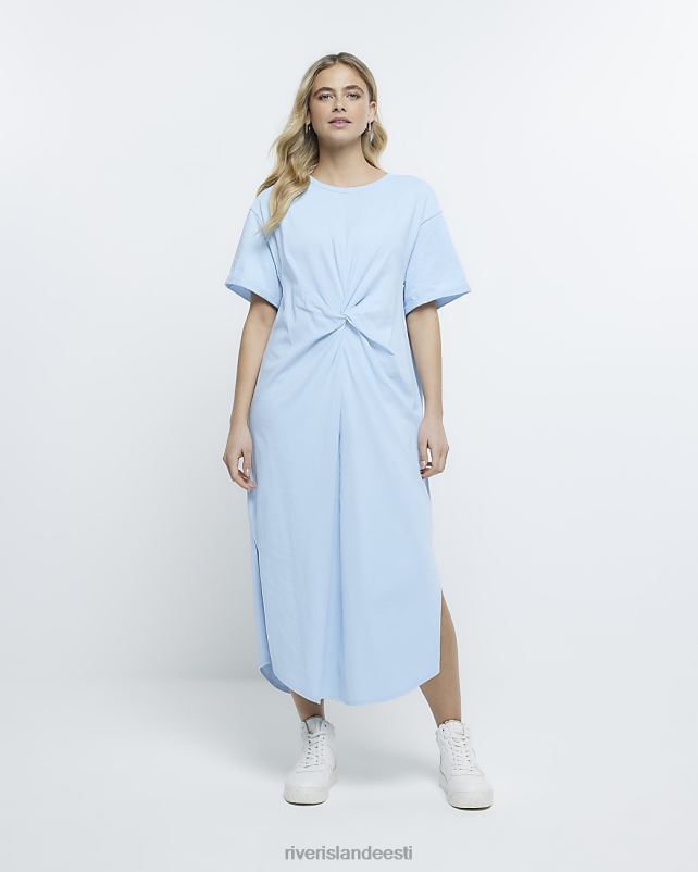 kehakate sinine naised River Island keerddetailidega t-särk midikleit 44TLL282