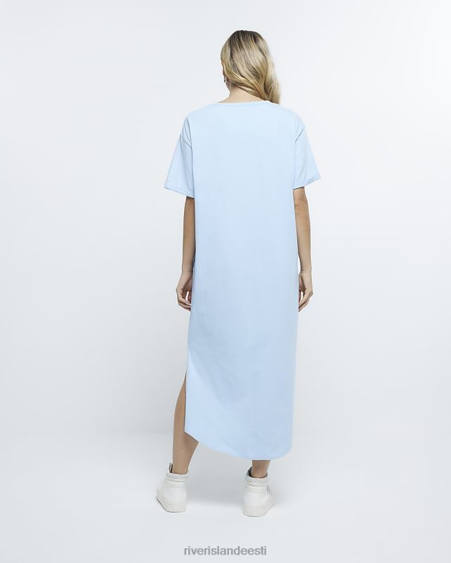 kehakate sinine naised River Island keerddetailidega t-särk midikleit 44TLL282