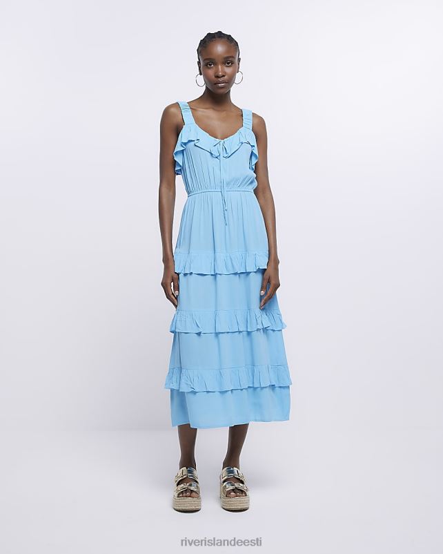 kehakate sinine naised River Island kihiline midi kleit 44TLL1705