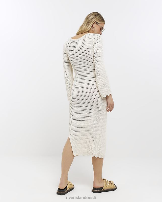 kehakate valge naised River Island heegeldatud bodycon midi kleit 44TLL4822