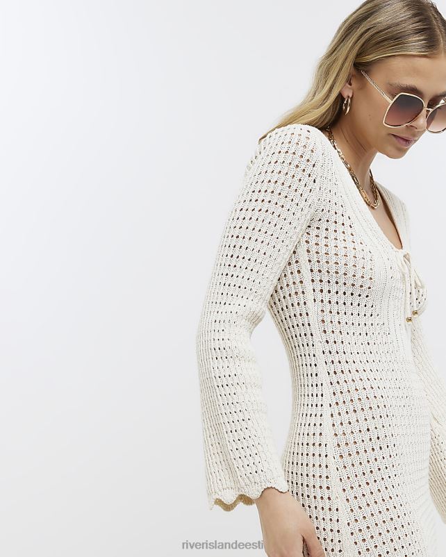 kehakate valge naised River Island heegeldatud bodycon midi kleit 44TLL4822