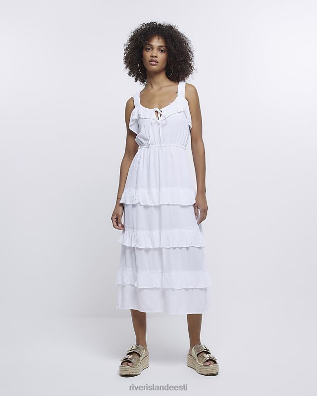 kehakate valge naised River Island kihiline midi kleit 44TLL1703