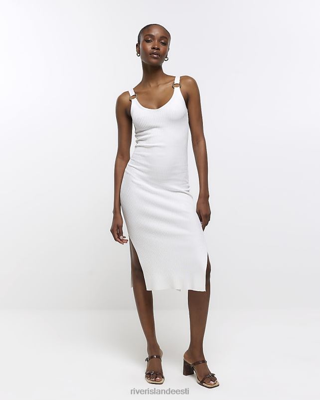 kehakate valge naised River Island kootud bodycon midi kleit 44TLL1749