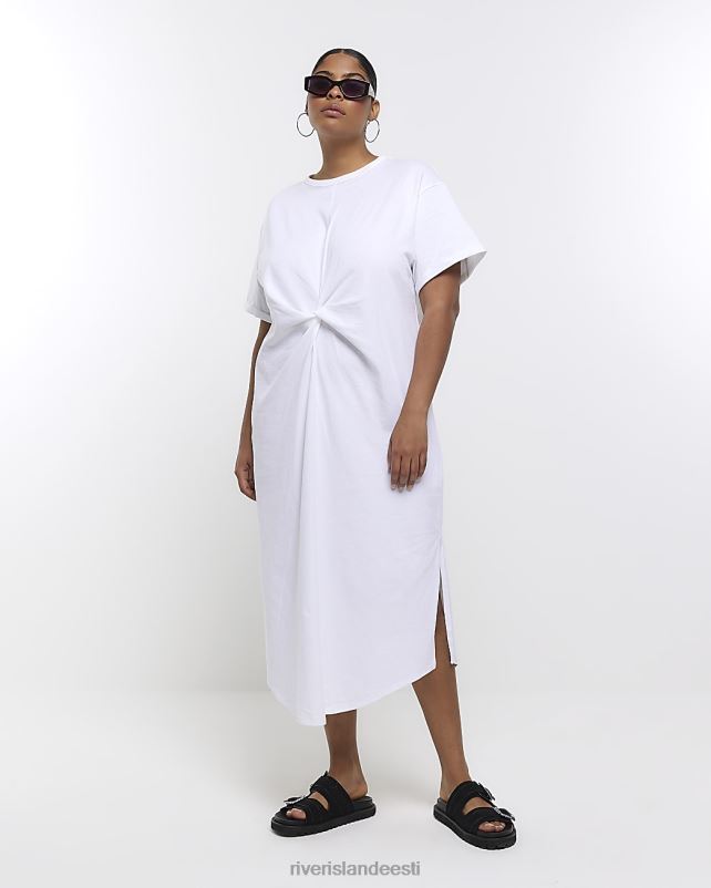 kehakate valge naised River Island pluss twist midi kleit 44TLL2225