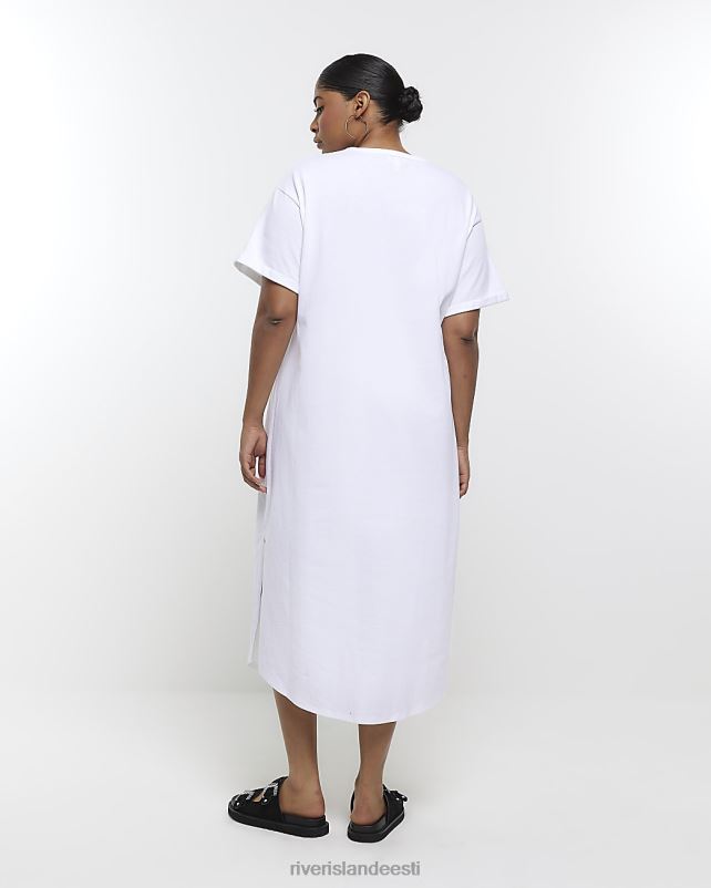 kehakate valge naised River Island pluss twist midi kleit 44TLL2225