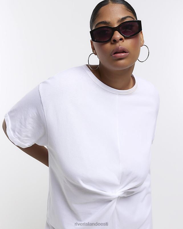 kehakate valge naised River Island pluss twist midi kleit 44TLL2225
