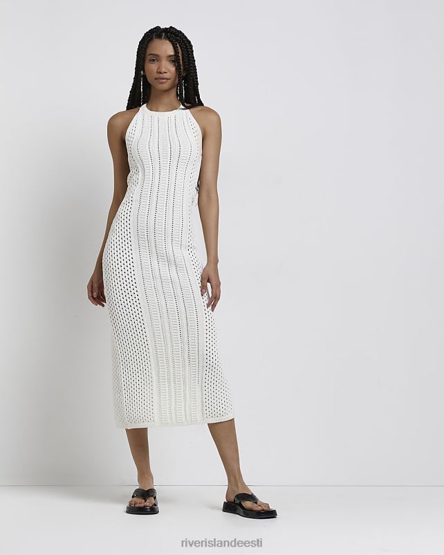 kehakate valge naised River Island seljataga bodycon midi kleit 44TLL2179