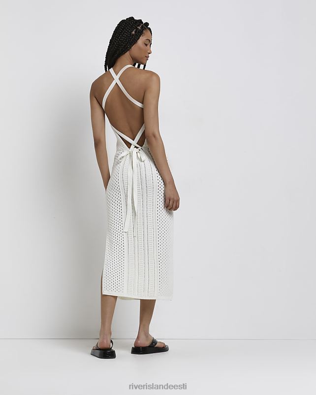 kehakate valge naised River Island seljataga bodycon midi kleit 44TLL2179