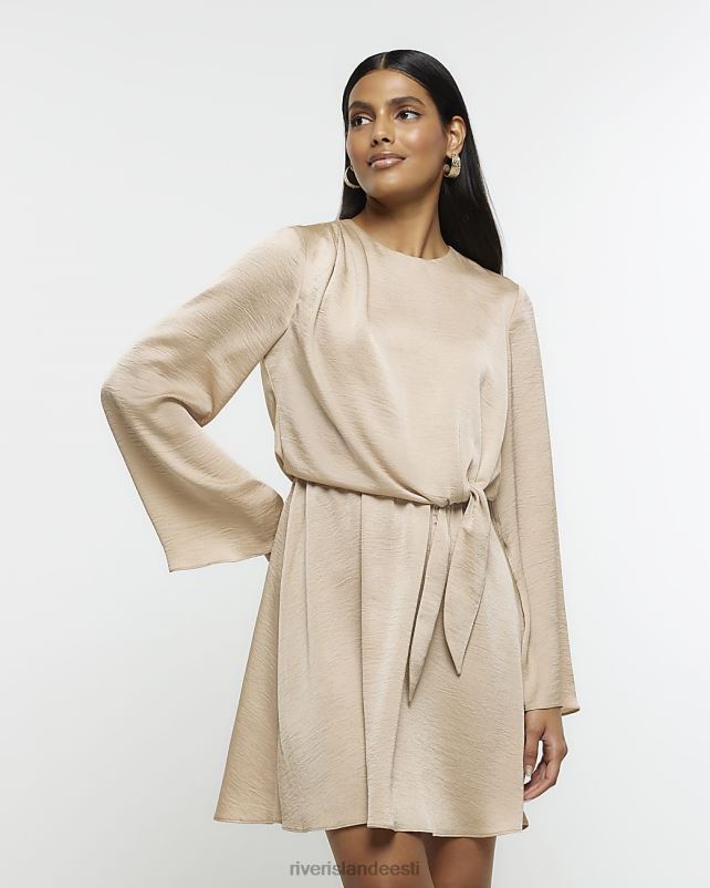 kehakate beež naised River Island ees sõlmega minikleit 44TLL834