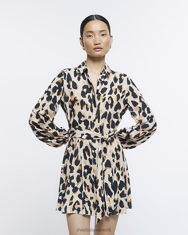 kehakate beež naised River Island leopardimustriline minisärkkleit 44TLL1773