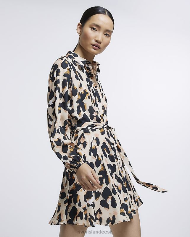 kehakate beež naised River Island leopardimustriline minisärkkleit 44TLL1773