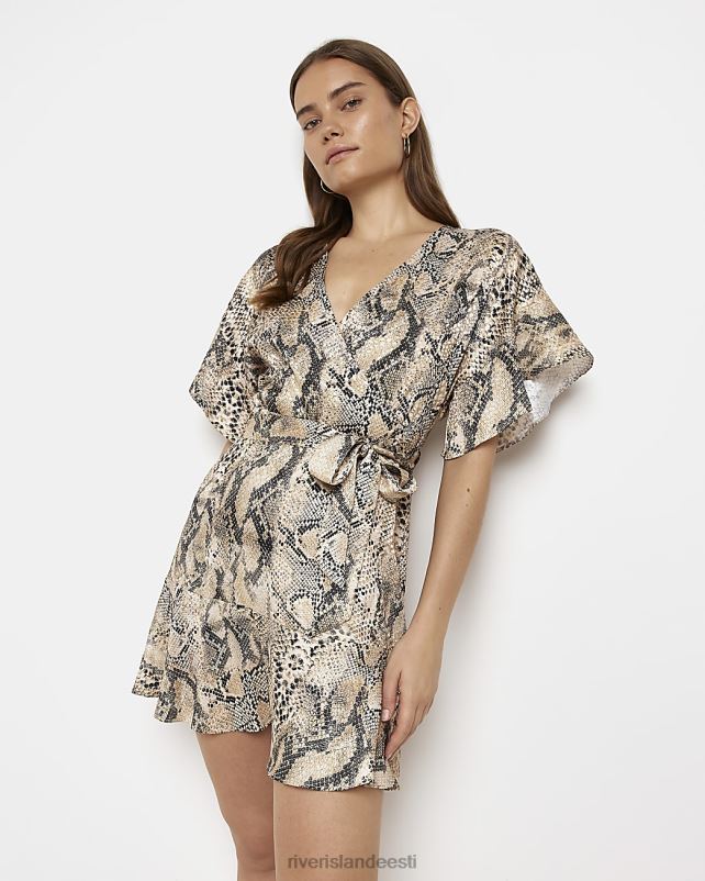 kehakate beež naised River Island loomamustriga minikleit 44TLL2137