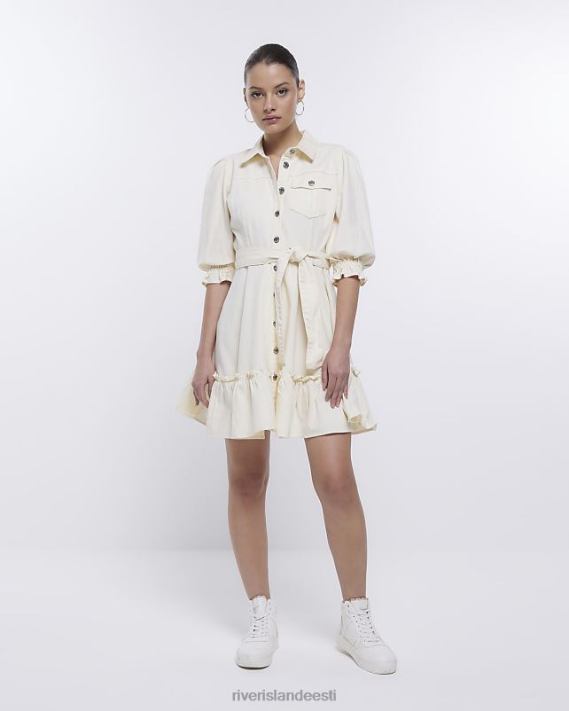 kehakate ekru naised River Island denim minisärk kleit 44TLL361