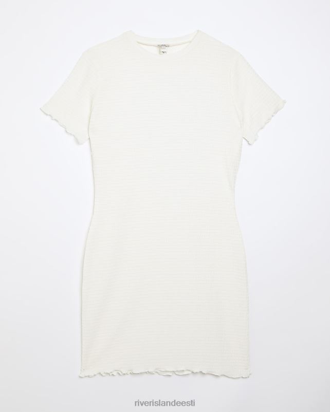 kehakate ekru naised River Island shirred bodycon minikleit 44TLL2189
