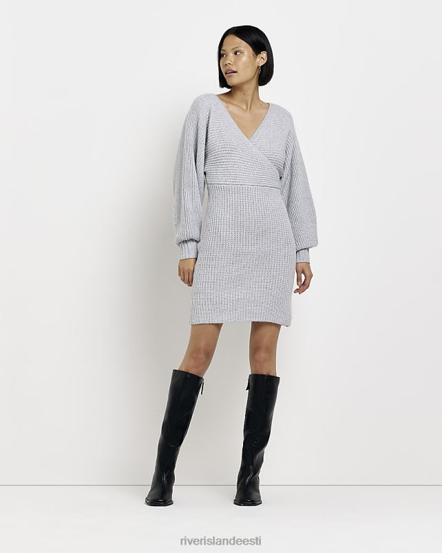 kehakate hall naised River Island kootud pikkade varrukatega minikleit 44TLL711