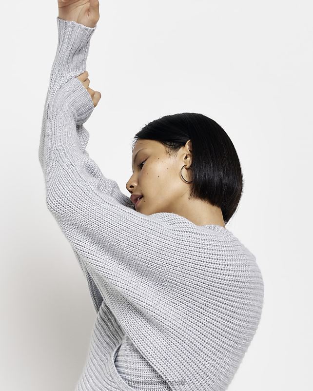 kehakate hall naised River Island kootud pikkade varrukatega minikleit 44TLL711