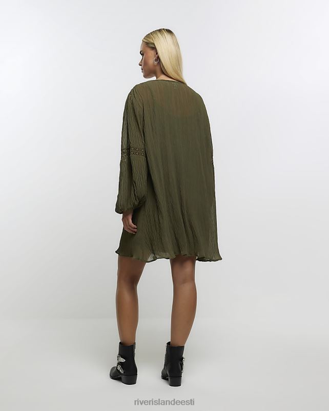 kehakate khaki naised River Island Pisikeste detailidega minikleit 44TLL5275