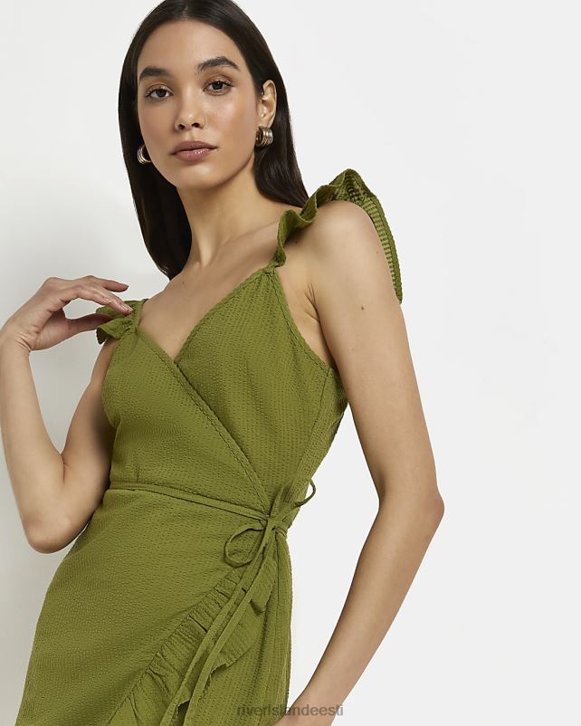 kehakate khaki naised River Island soonikuga minikleit 44TLL2199