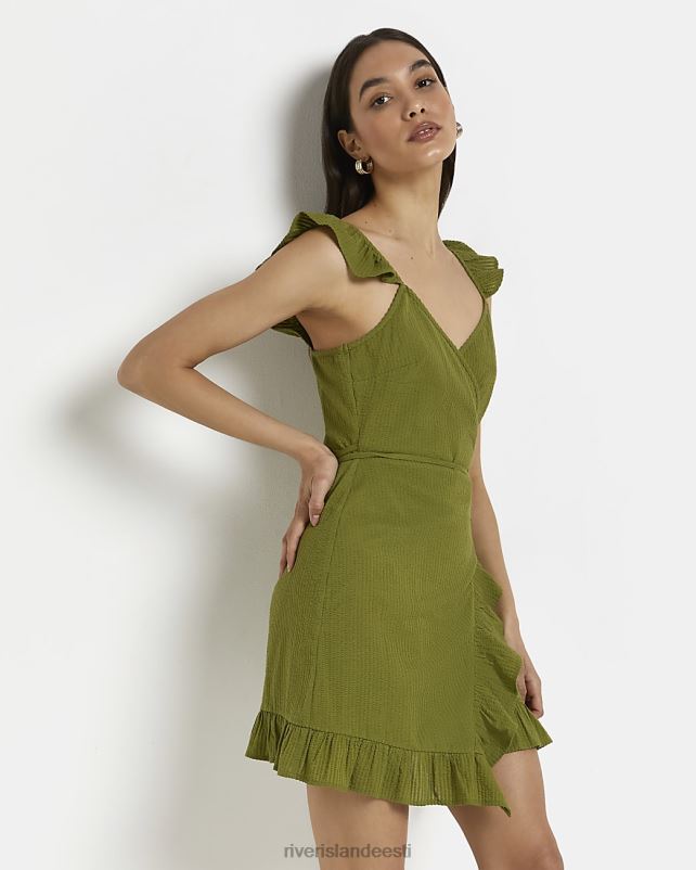 kehakate khaki naised River Island soonikuga minikleit 44TLL2199