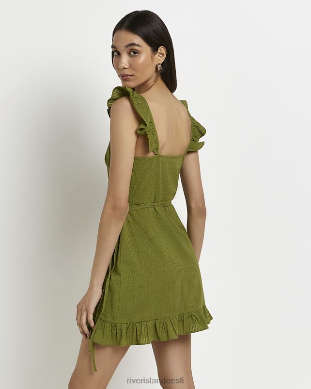 kehakate khaki naised River Island soonikuga minikleit 44TLL2199