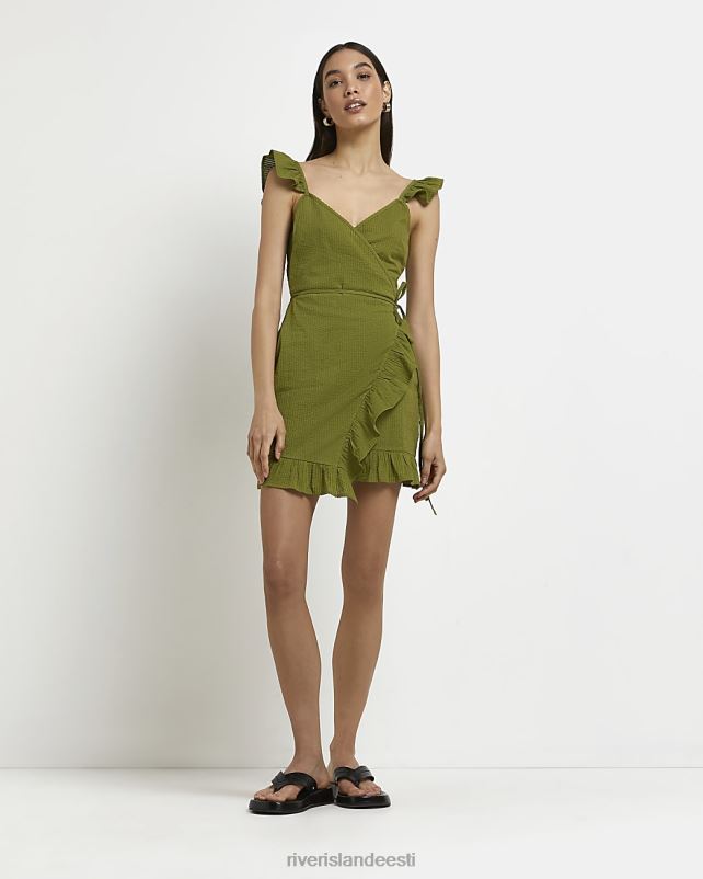 kehakate khaki naised River Island soonikuga minikleit 44TLL2199