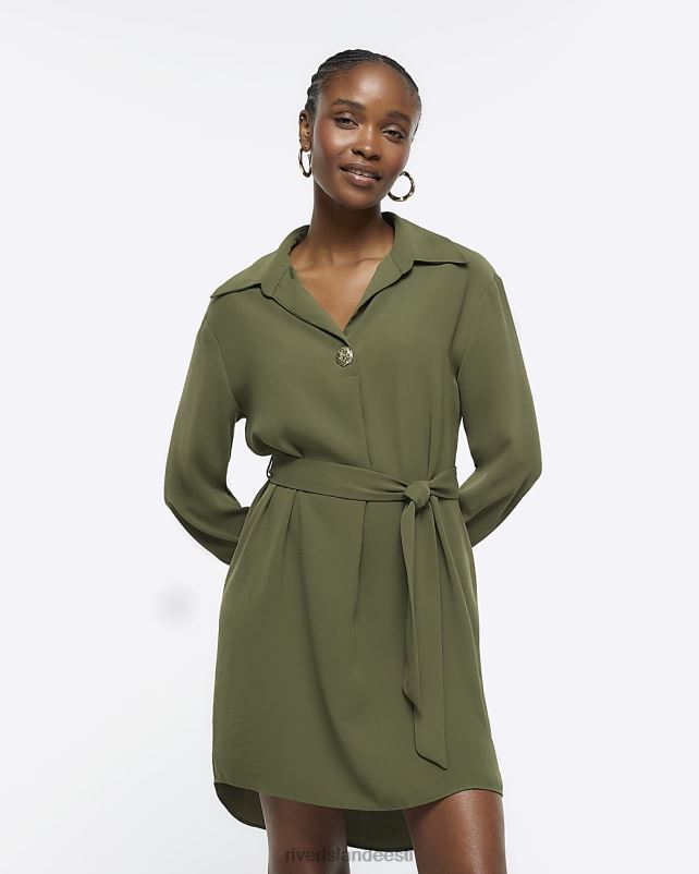 kehakate khaki naised River Island vööga minisärkkleit 44TLL1209