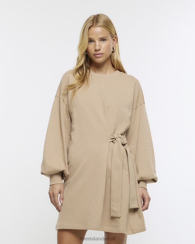 kehakate kivi naised River Island küljes lipsuga minikleit 44TLL133