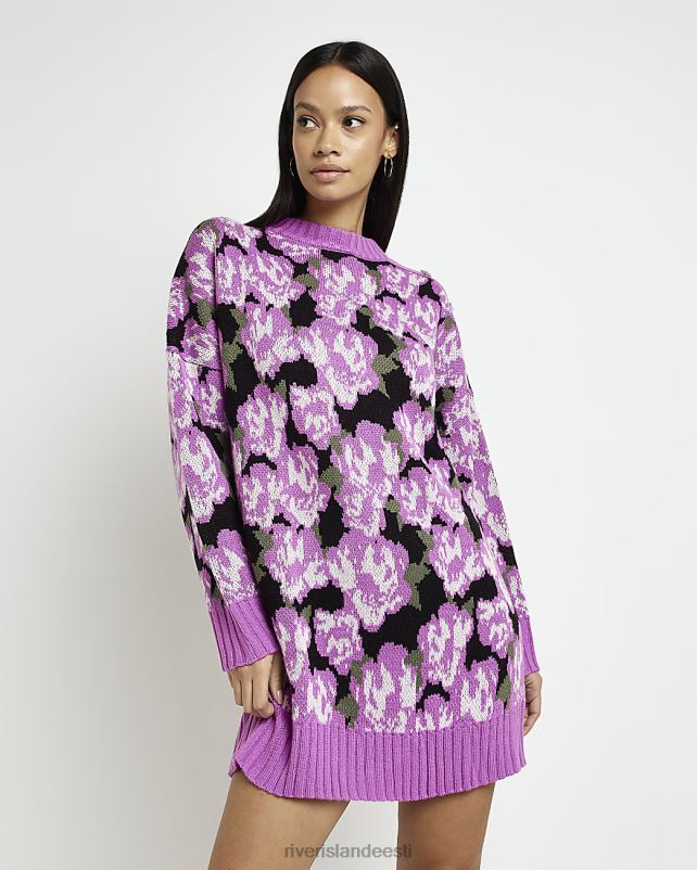 kehakate kreem naised River Island lilleline kootud kampsun minikleit 44TLL4965