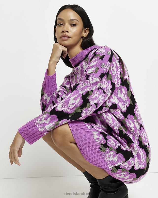 kehakate kreem naised River Island lilleline kootud kampsun minikleit 44TLL4965