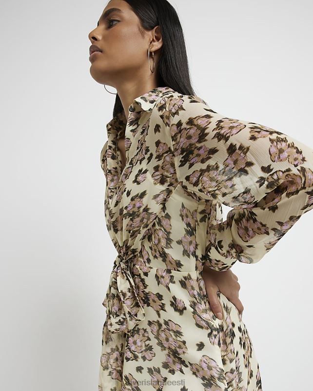 kehakate kreem naised River Island lilleline minisärkkleit 44TLL4972