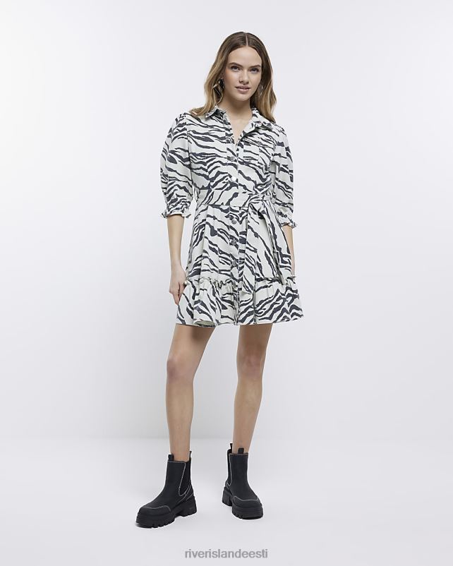 kehakate kreem naised River Island loomamustriga minikleit teksadest 44TLL4732