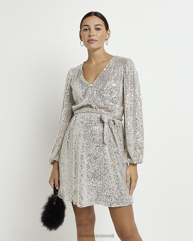 kehakate kullast naised River Island litritega rasedarihmaga minikleit 44TLL5359