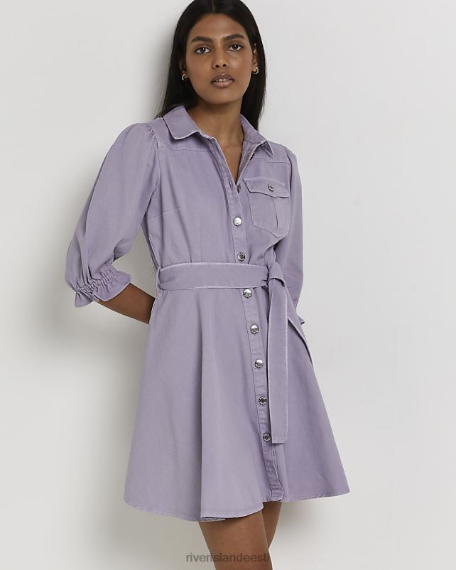 kehakate lilla naised River Island denim minisärk kleit 44TLL2185