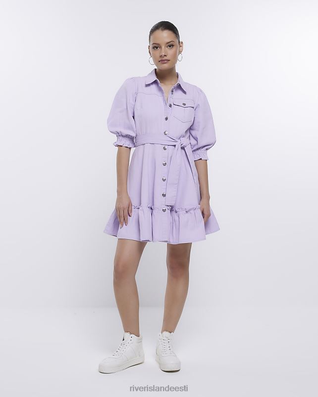kehakate lilla naised River Island denim minisärk kleit 44TLL362