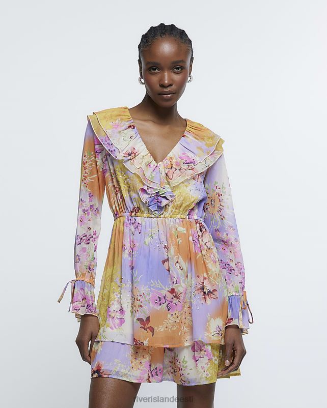 kehakate lilla naised River Island lilleline sats uisutaja minikleit 44TLL1397