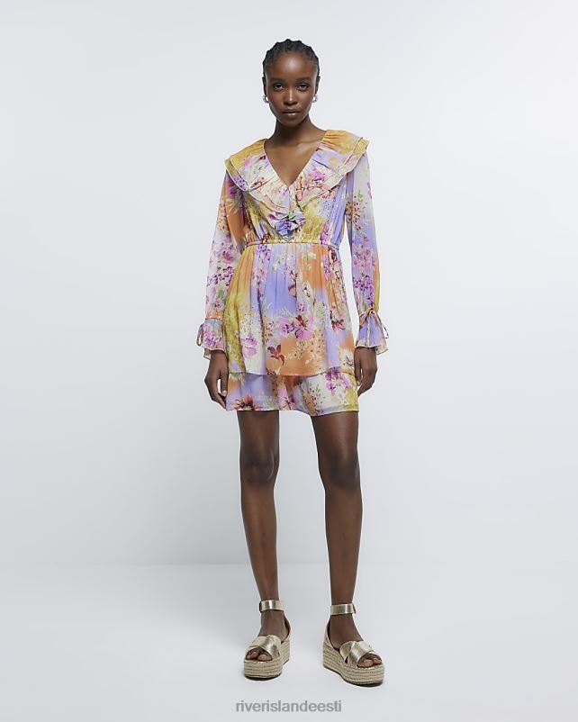 kehakate lilla naised River Island lilleline sats uisutaja minikleit 44TLL1397