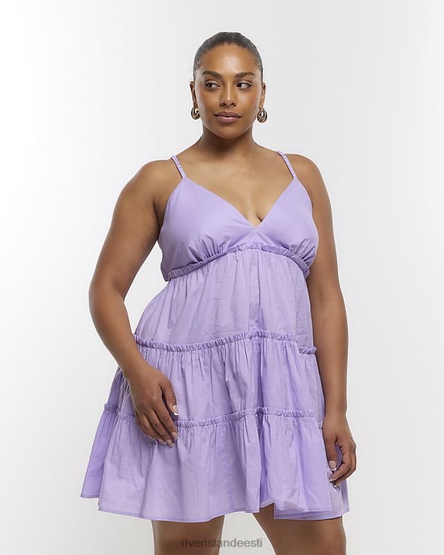 kehakate lilla naised River Island pluss ranna minikleit 44TLL2235