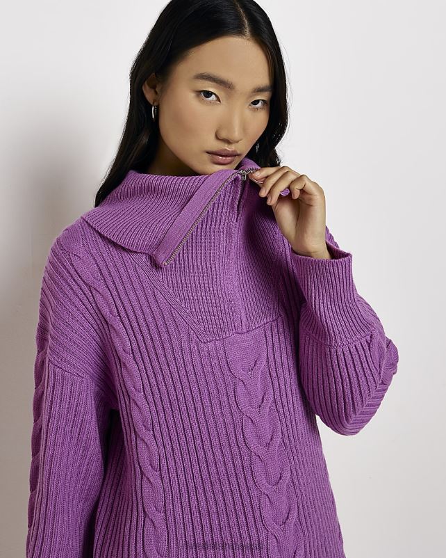 kehakate lilla naised River Island poollukuga minikleit 44TLL1839