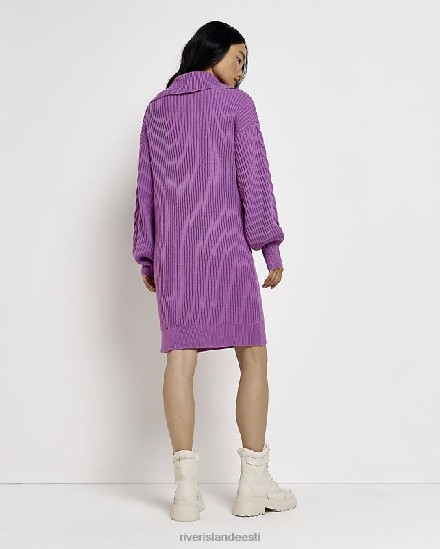 kehakate lilla naised River Island poollukuga minikleit 44TLL1839