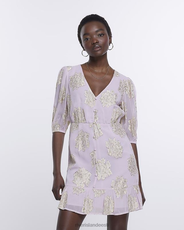 kehakate lilla naised River Island särav uisutaja minikleit 44TLL1797