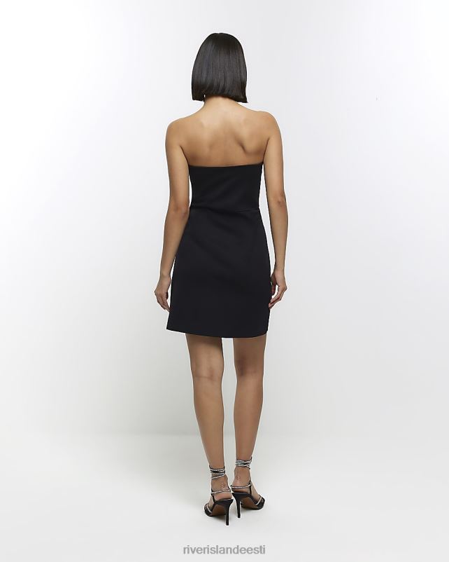 kehakate must naised River Island Bow bandeau minikleit 44TLL3865